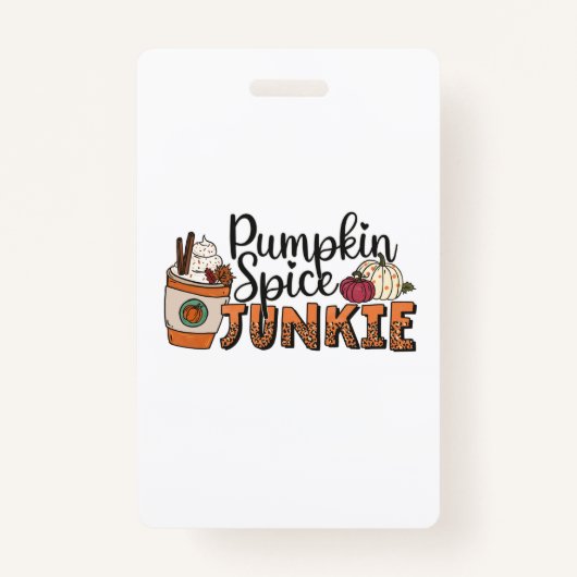 Badge Citrouille Spice Junkie Fall (Devant)