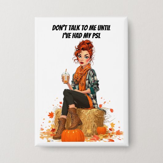 Badge Citrouille Spice Latte - Ms Sass (Recto)