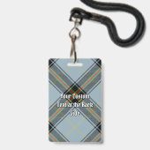 Badge Clan Bell Crest sur Tartan (Dos avec cordon)