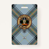 Badge Clan Bell Crest sur Tartan (Devant)