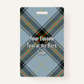 Badge Clan Bell Crest sur Tartan (Dos)