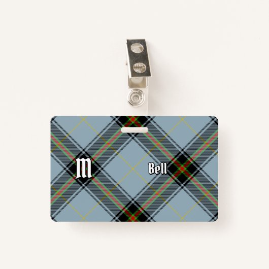 Badge Clan Bell Tartan (Devant avec clip)