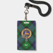 Badge Clan Blair Crest sur Tartan (Front with Lanyard)