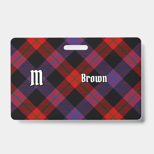 Badge Clan Brown Tartan (Avant)