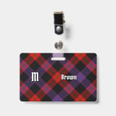 Badge Clan Brown Tartan (Avant avec clip)