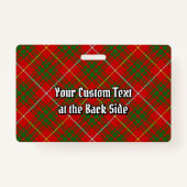 Badge Clan Bruce Crest sur Tartan (Dos)