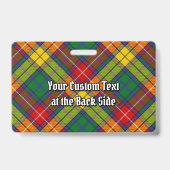 Badge Clan Buchanan Crest sur Tartan (Dos)