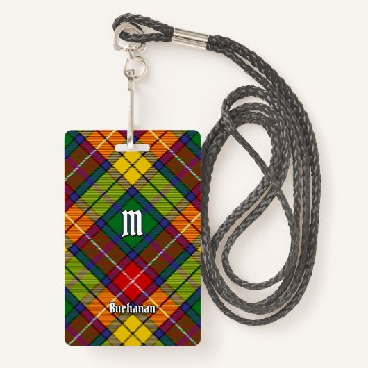 Badge Clan Buchanan Tartan (Devant avec lanière)
