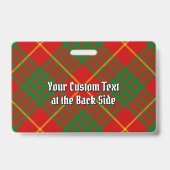 Badge Clan Cameron Crest sur Tartan (Arrière)