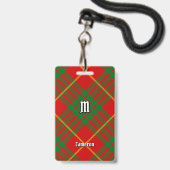 Badge Clan Cameron Tartan (Avant avec lanière)