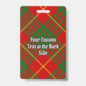 Badge Clan Cameron Tartan (Arrière)