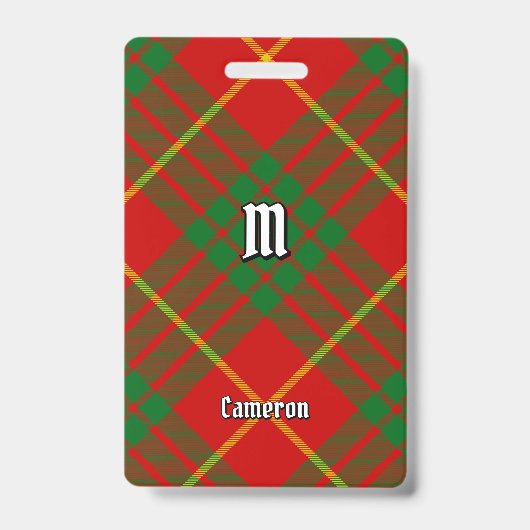 Badge Clan Cameron Tartan (Avant)