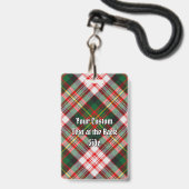 Badge Clan Carnegie Crest sur la robe Tartan (Dos avec cordon)