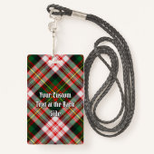 Badge Clan Carnegie Crest sur la robe Tartan (Derrière avec lanière)