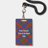 Badge Clan Carnegie Crest sur Tartan (Back with Lanyard)