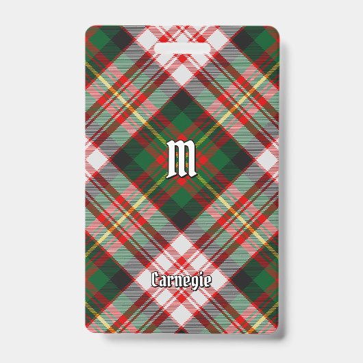 Badge Clan Carnegie robe Tartan (Avant)