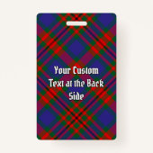 Badge Clan Carnegie Tartan (Dos)