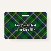 Badge Clan Cockburn Tartan (Dos)