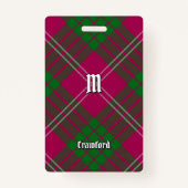 Badge Clan Crawford Tartan (Devant)