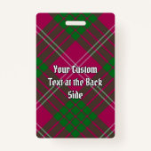 Badge Clan Crawford Tartan (Dos)
