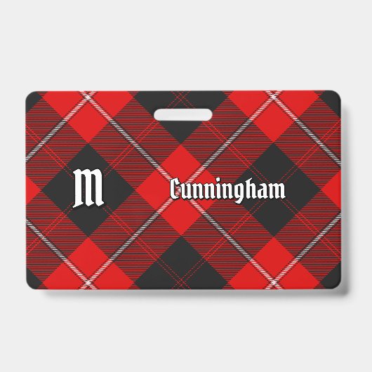 Badge Clan Cunningham Tartan (Avant)