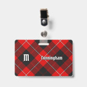 Badge Clan Cunningham Tartan (Avant avec clip)