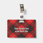 Badge Clan Cunningham Tartan (Arrière avec clip)