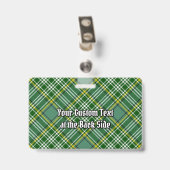 Badge Clan Currie Tartan (Arrière avec clip)