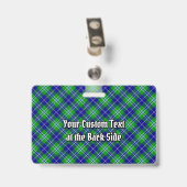 Badge Clan Douglas Tartan (Arrière avec clip)