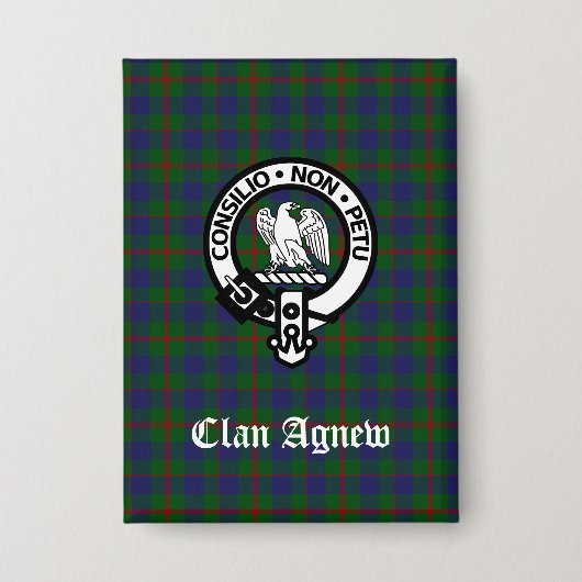 Badge Clan écossais Agnew Crest & Tartan (Recto)