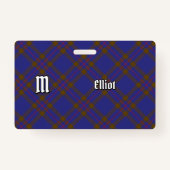 Badge Clan Elliot Insigne Tartan Moderne (Devant)