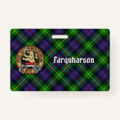Badge Clan Farquharson Crest sur Tartan (Devant)