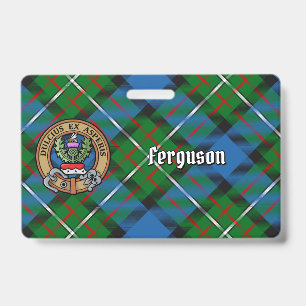 Badge Clan Ferguson Crest sur Tartan