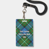 Badge Clan Ferguson Crest sur Tartan (Dos avec cordon)