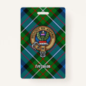 Badge Clan Ferguson Crest sur Tartan (Devant)