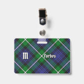 Badge Clan Forbes Tartan (Face avec clip)