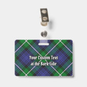 Badge Clan Forbes Tartan (Dos avec clip)
