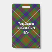Badge Clan Fraser Crest sur la chasse Tartan (Dos)