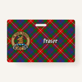 Badge Clan Fraser de Lovat Crest sur Tartan (Devant)