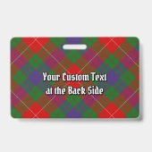 Badge Clan Fraser Tartan (Arrière)