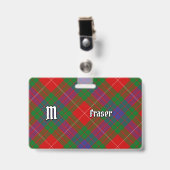 Badge Clan Fraser Tartan (Avant avec clip)