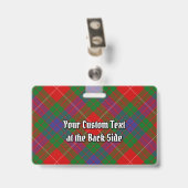 Badge Clan Fraser Tartan (Arrière avec clip)