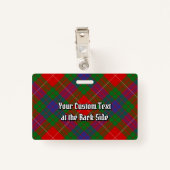 Badge Clan Fraser Tartan (Dos avec clip)