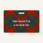 Badge Clan Fraser Tartan (Dos)