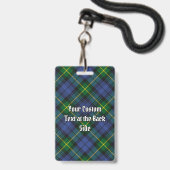Badge Clan Gordon Crest sur Tartan (Dos avec cordon)