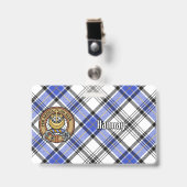 Badge Clan Hannay Crest sur Tartan (Avant avec clip)