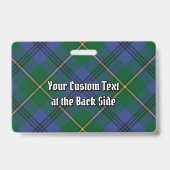 Badge Clan Johnston Crest sur Tartan (Dos)
