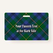 Badge Clan Johnston Crest sur Tartan (Dos)
