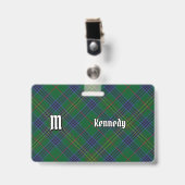 Badge Clan Kennedy Tartan (Avant avec clip)