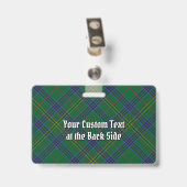 Badge Clan Kennedy Tartan (Arrière avec clip)